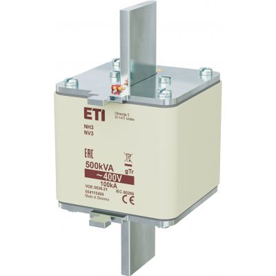 Wkładka topikowa NH transformatorowa NH3 gTr 722A 400V 500kVA 004115409 ETI (004115409)